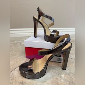 Katy Perry Naomi Gunmetal Platform 5” Heels Size 7.5 NIB
